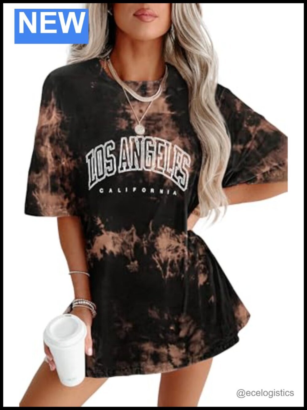 Oversized Graphic Tee Women Crew Neck Short Sleeve Loose Fit Going Out Festival